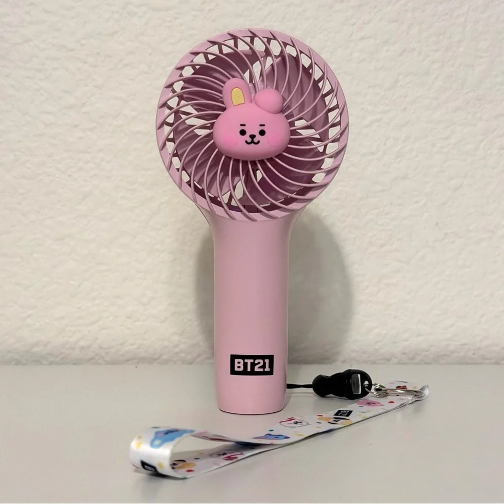 Official BT21 Cooky Mini Handy Hand-Held Rechargeable Fan with Wrist Strap - Picture 8 of 14